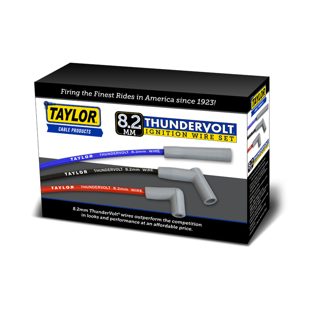 Taylor Cable 82092 8.2mm ThunderVolt Race Hemi Univ Wire Black