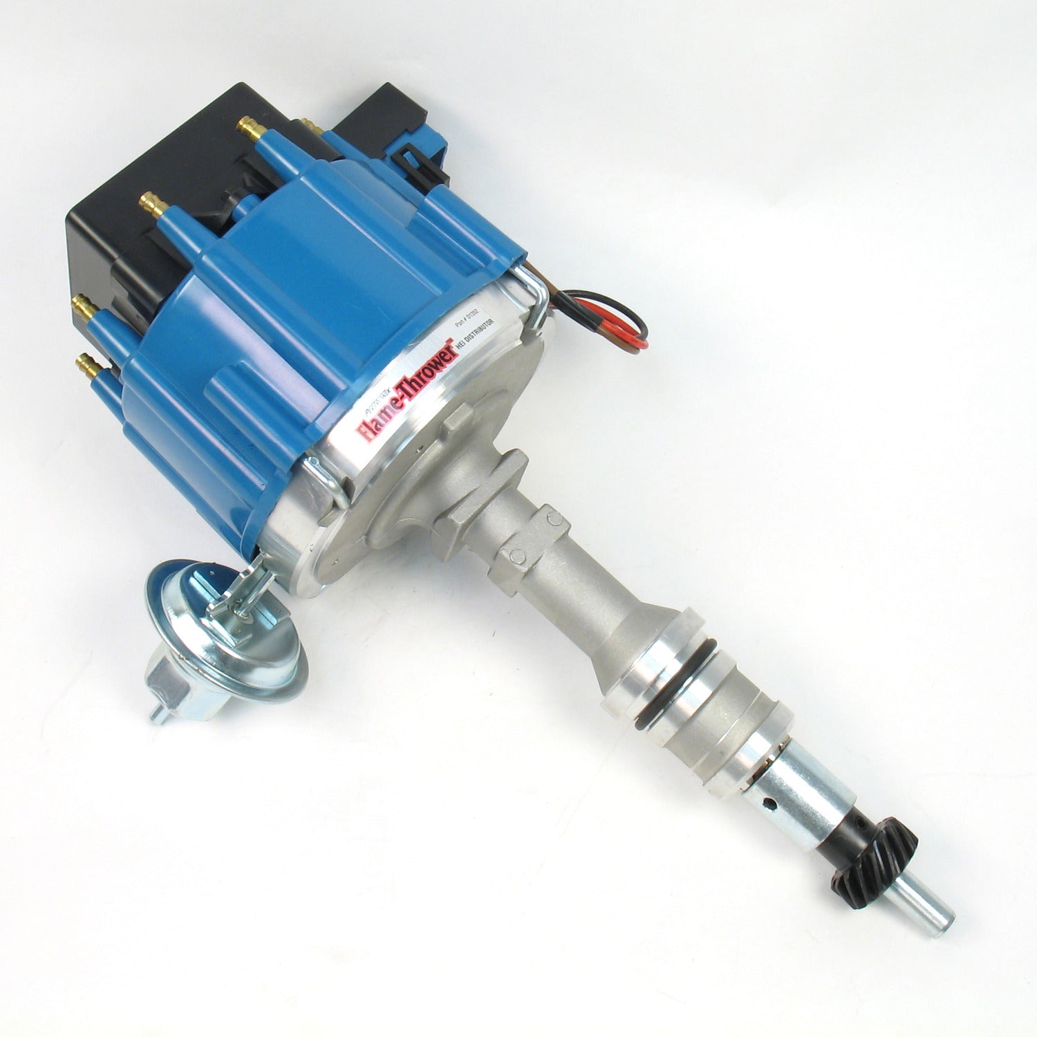 PerTronix D1352 Flame-Thrower Distributor HEI Ford Small Block 221-302 Blue Cap Machine Polished