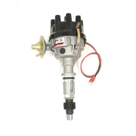 PerTronix D174510 Flame-Thrower Electronic Distributor Cast Rover 8 cyl Plug and Play with Ignitor II Vacuum Advance