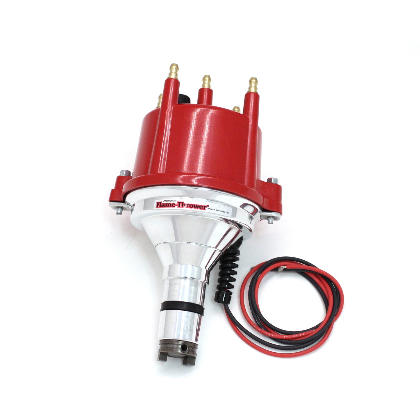 PerTronix D180811 Flame-Thrower Electronic Distributor Billet VW Type 1 Engine Plug and Play with Ignitor II Technology Non Vacuum Red Cap