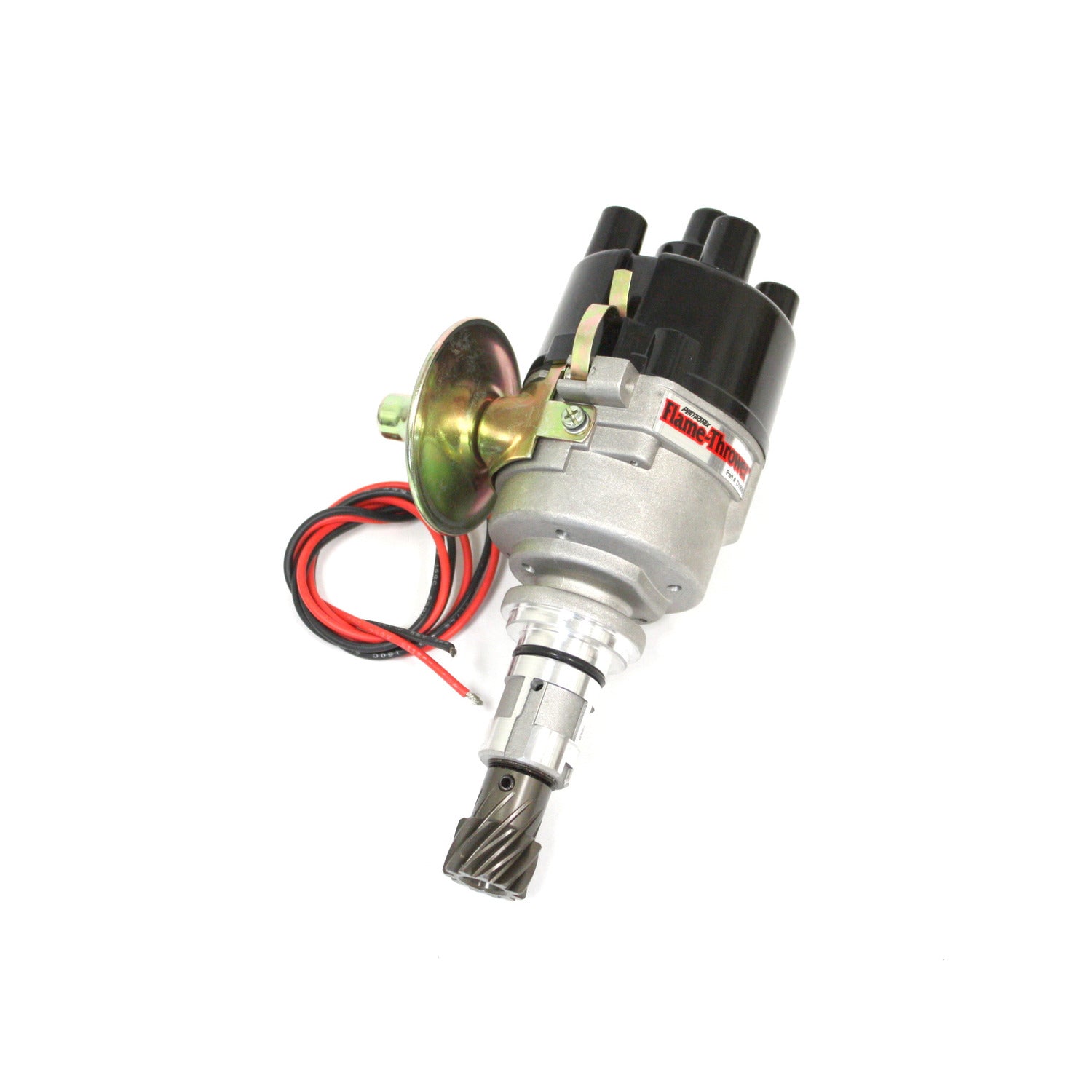 PerTronix D190600 Flame-Thrower Electronic Distributor Cast Ford X-Flow 4 cyl Plug and Play with Ignitor II Technology Vacuum Advance Top Exit Cap