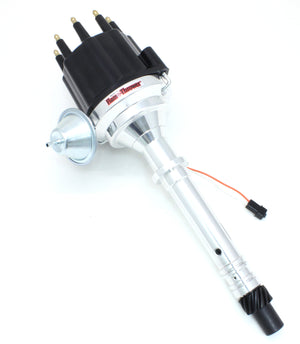 PerTronix D300710 Flame-Thrower Electronic Distributor Billet Magnetic Trigger Chevy SB/BB Black Male Cap - Vacuum Advance