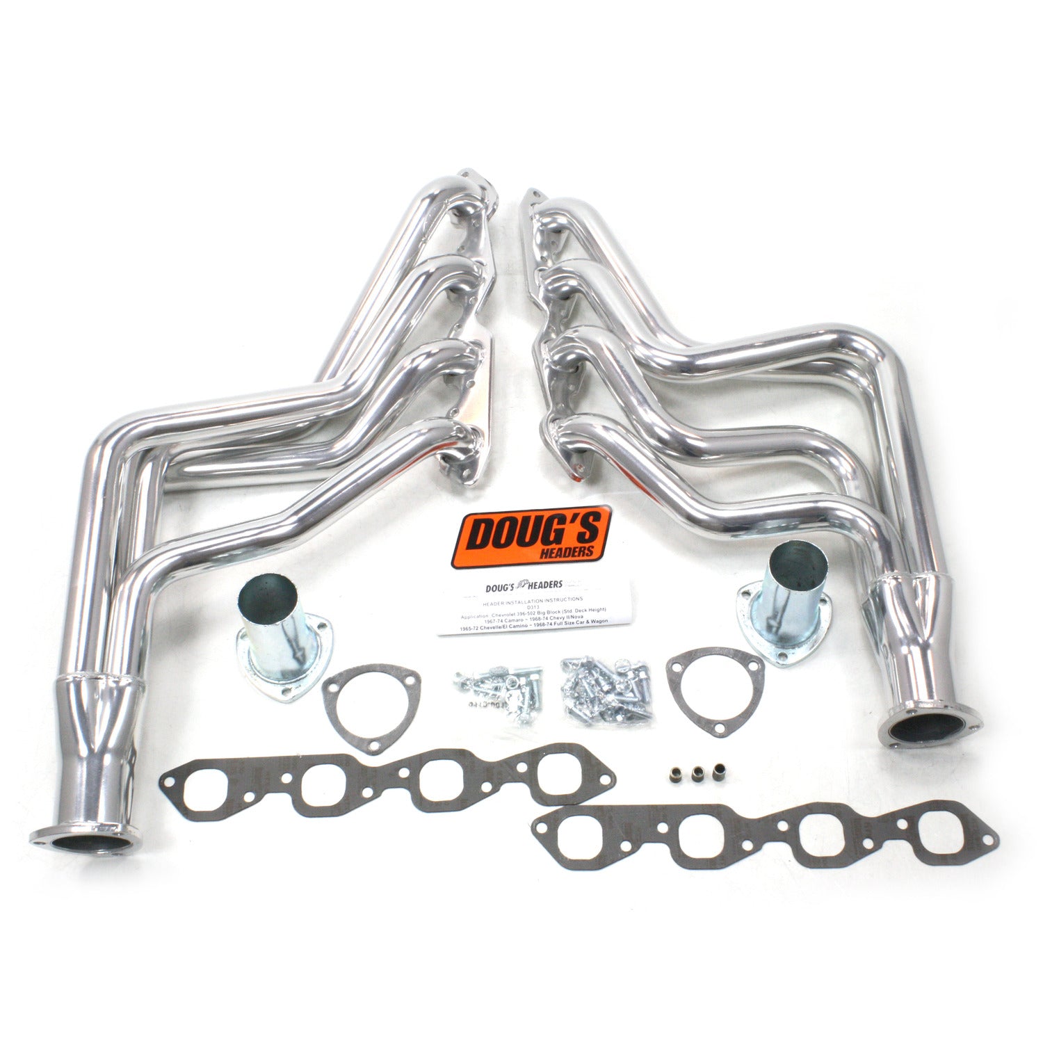 Doug's Headers D313 1 3/4" 4-Tube Full Length Header Chevrolet Camaro Big Block Chevrolet 67-74 Metallic Ceramic Coating