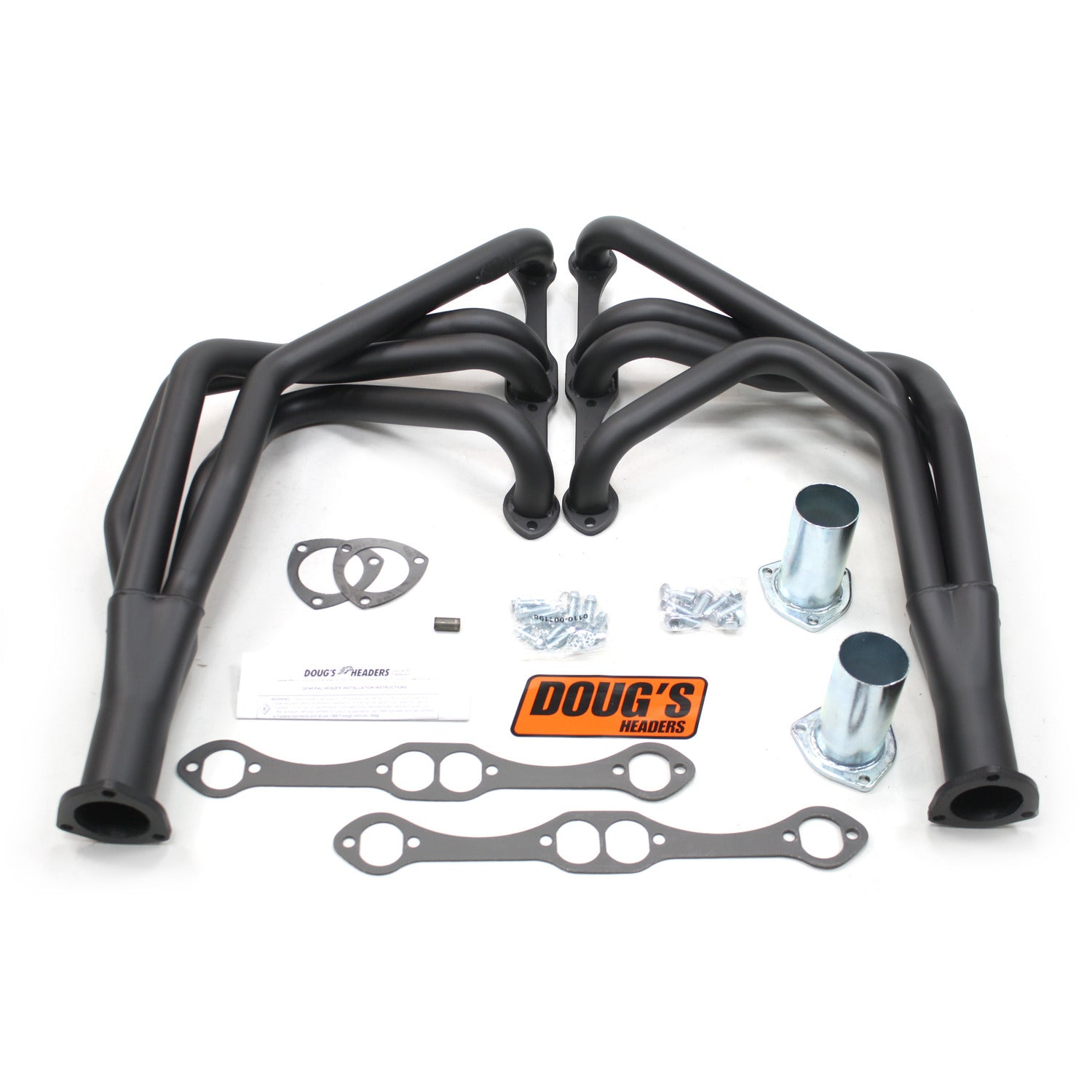 Doug's Headers D315-B  1 5/8" 4-Tube Full length Header Chevrolet Corvette Small Block Chevrolet 55-62 Hi-Temp Black Coating