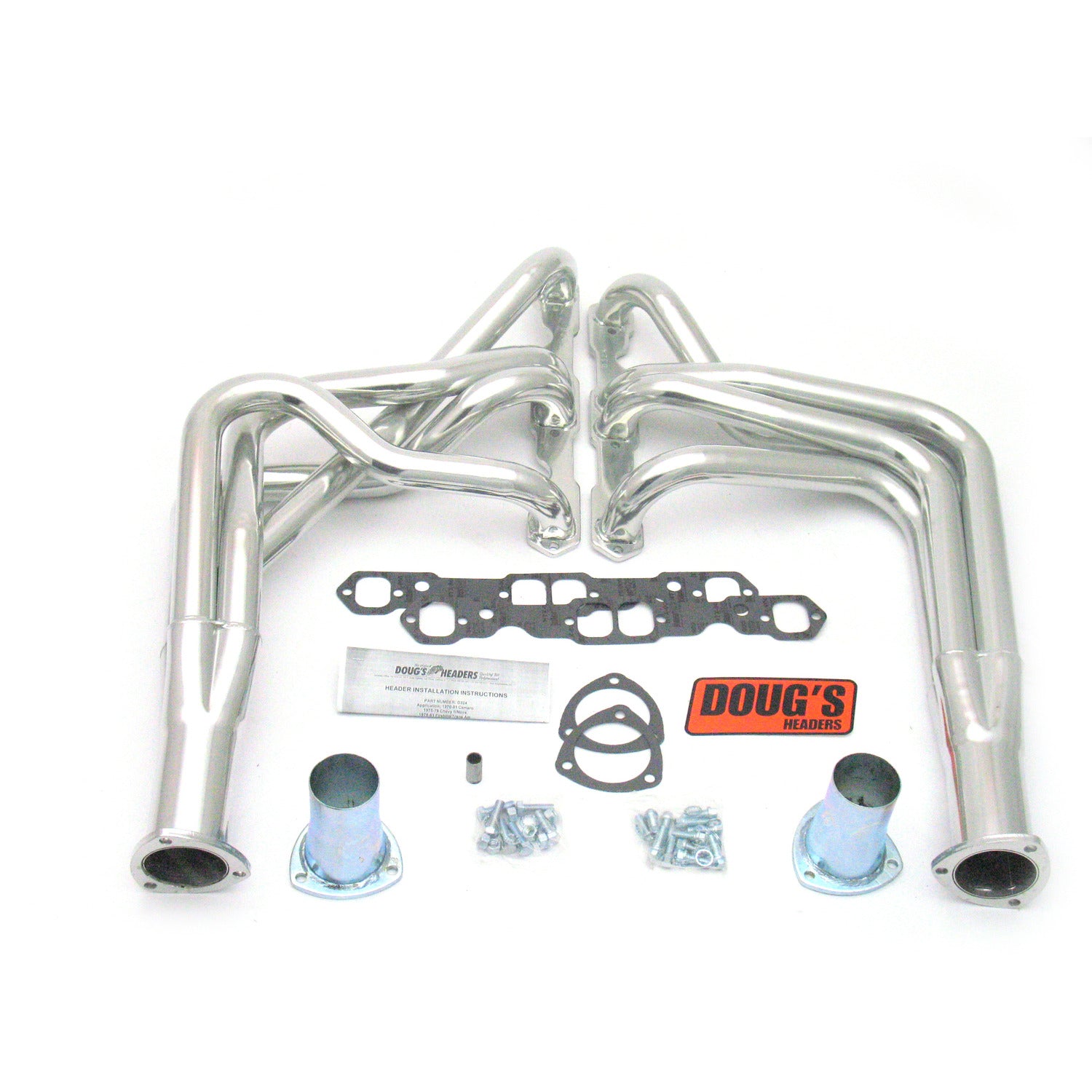 Doug's Headers D324 1 3/4" 4-Tube Full Length Header Camaro Small Block Chevrolet 70-81 Metallic Ceramic Coating