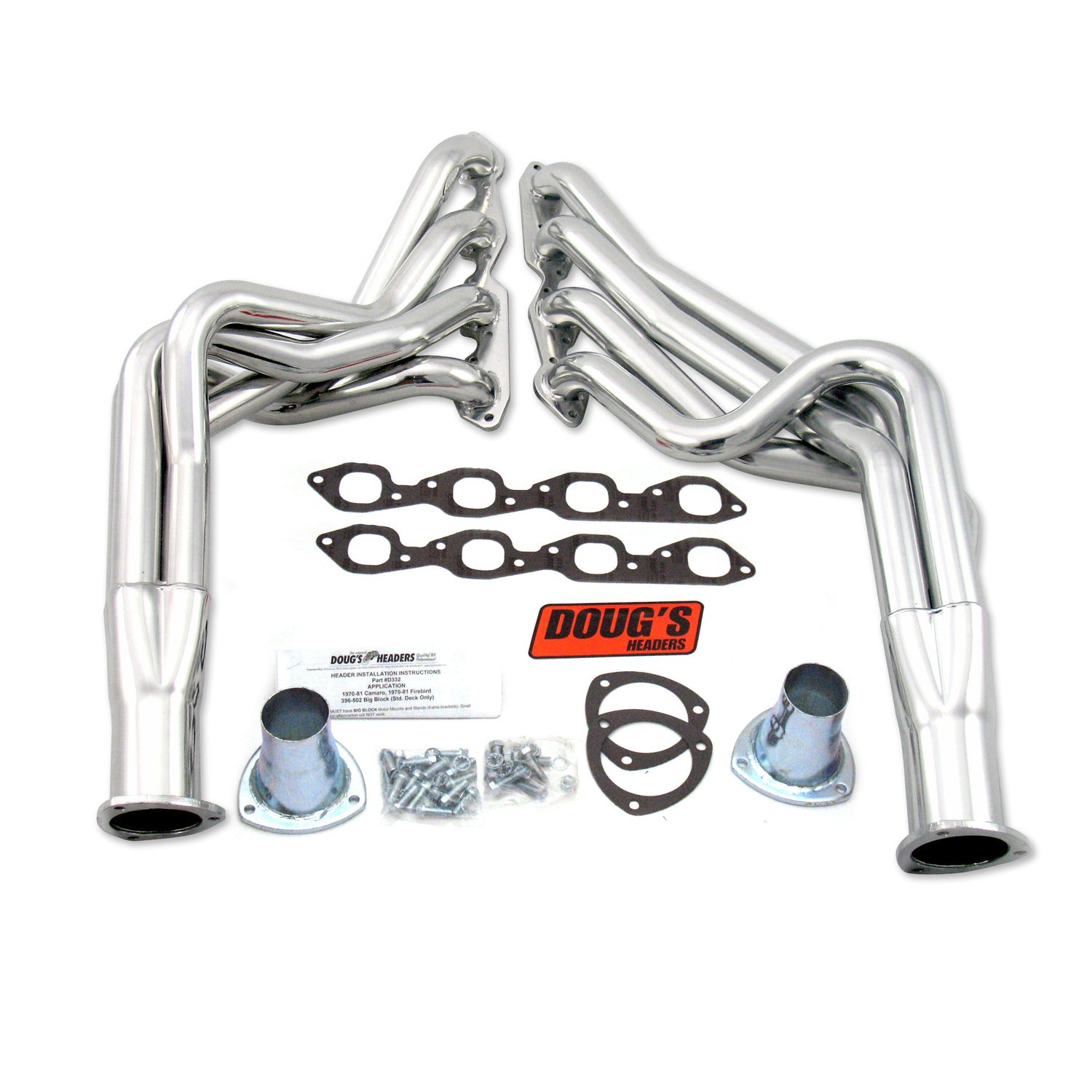 Doug's Headers D325 2" 4-Tube Full Length Header Chevrolet Chevelle Big Block Chevrolet 68-72 Metallic Ceramic Coating