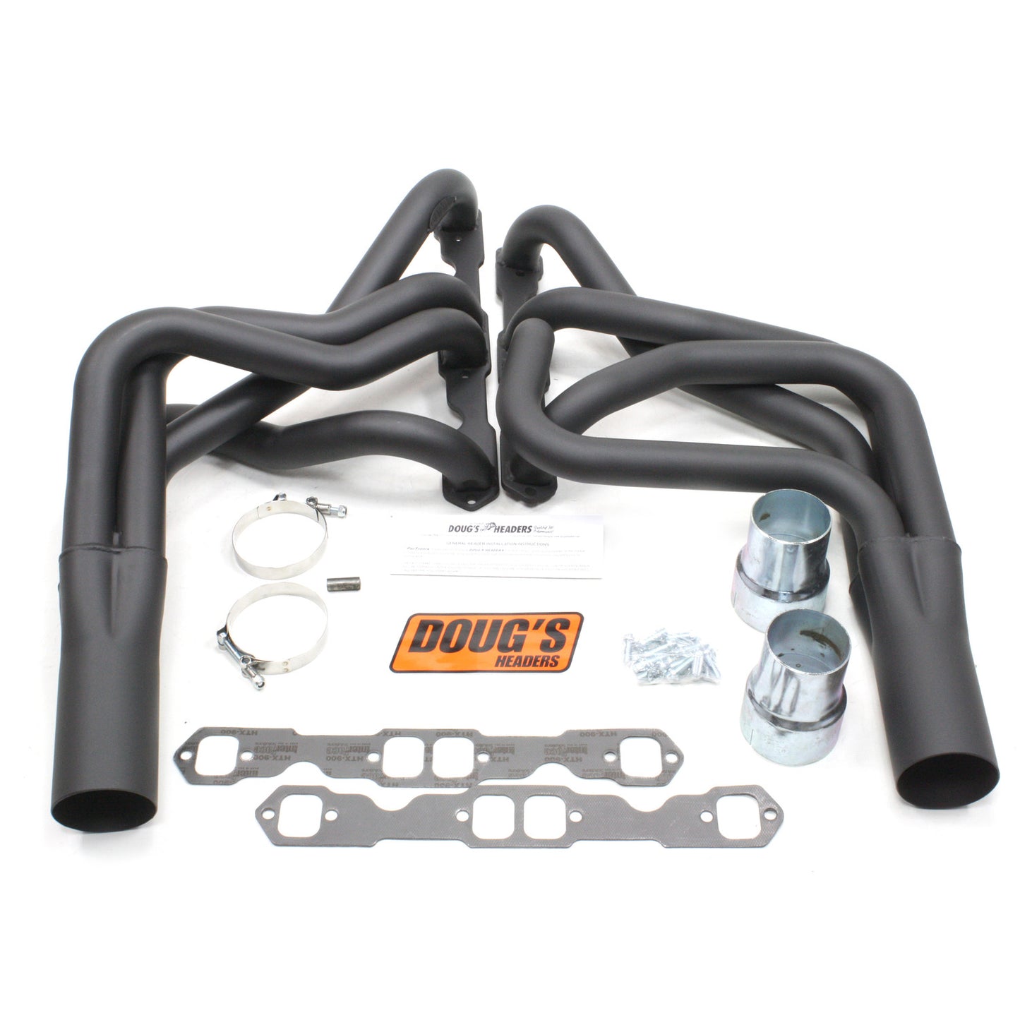 Doug's Headers D326-B 1 7/8" 4-Tube Full Length Header Camaro Small Block Chevrolet 70-81 Hi-Temp Black Coating