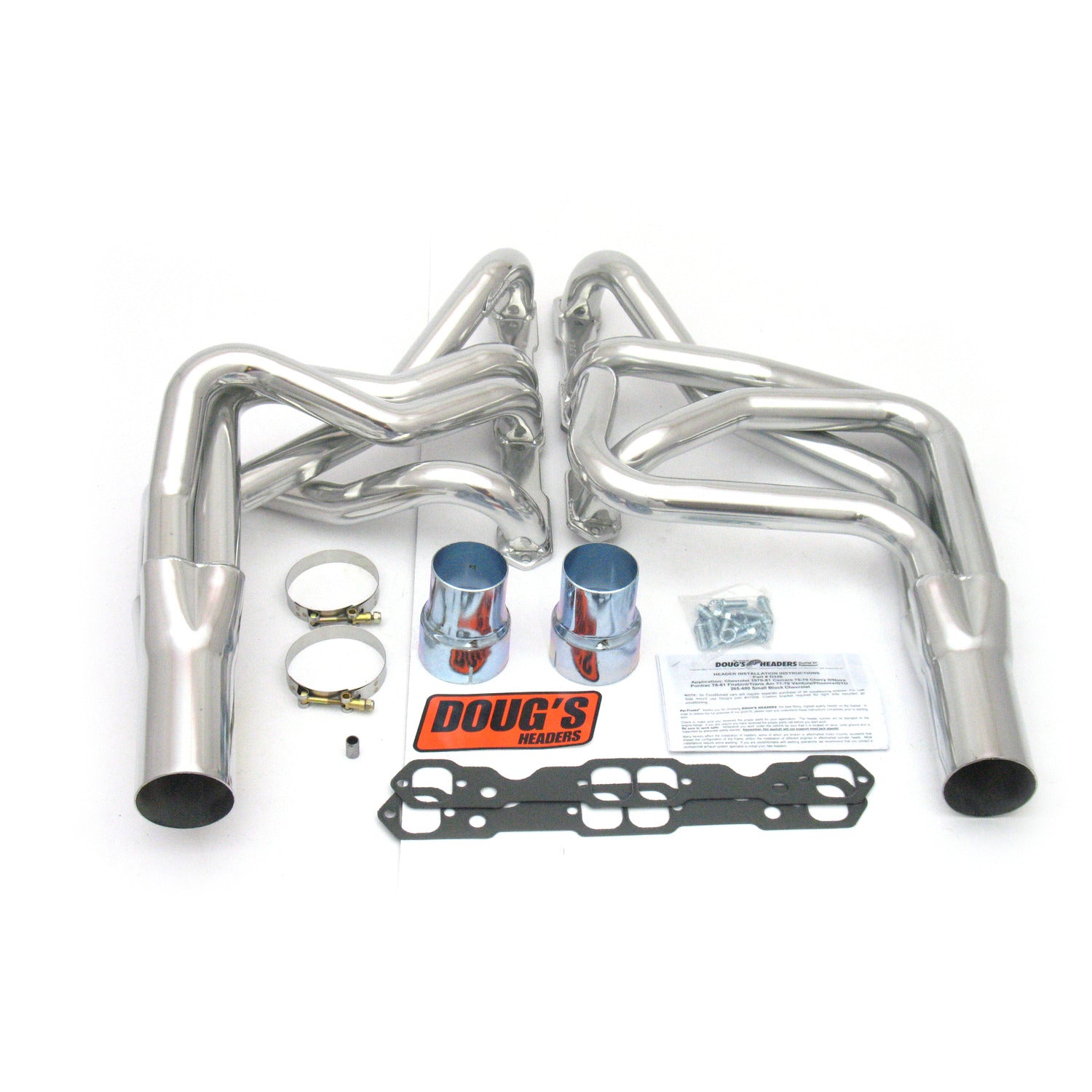 Doug's Headers D326 1 7/8" 4-Tube Full Length Header Camaro Small Block Chevrolet 70-81 Metallic Ceramic Coating