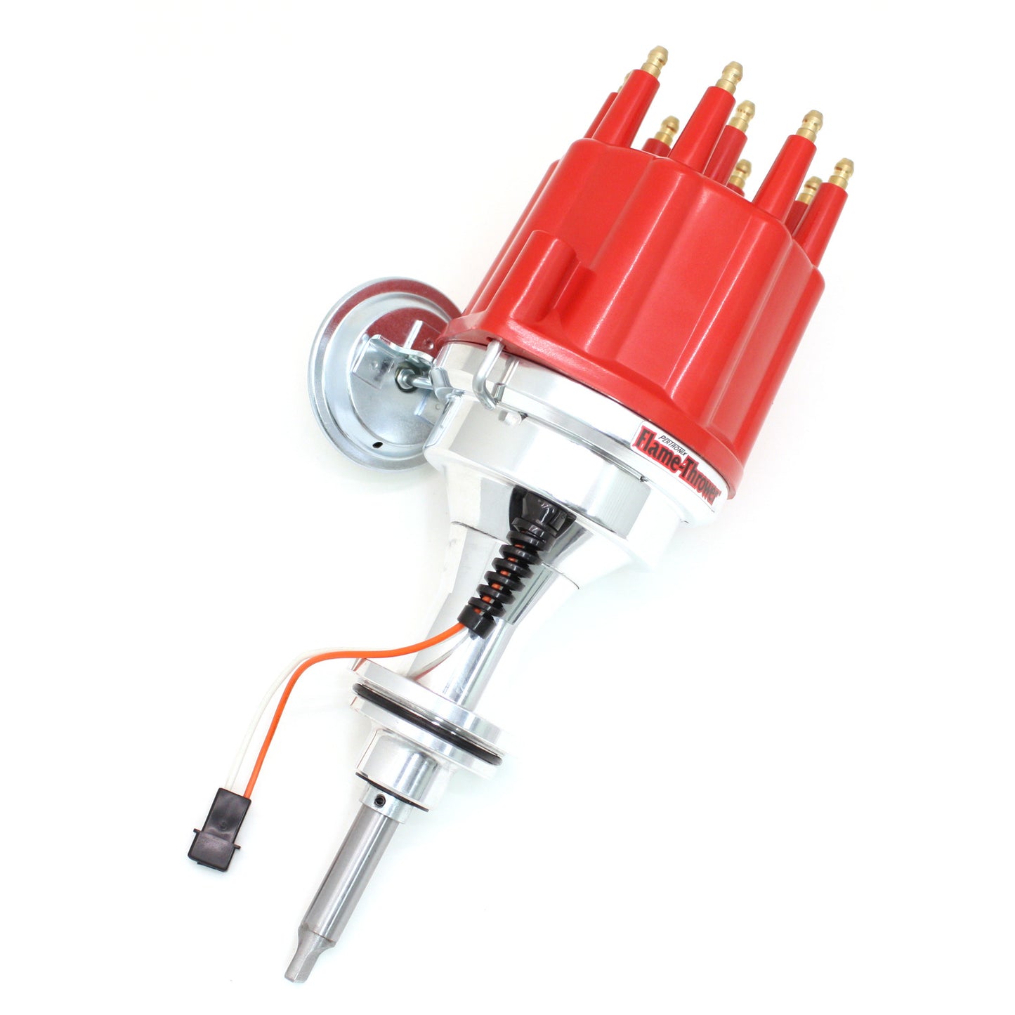 PerTronix D342711 Flame-Thrower Electronic Distributor Billet Magnetic Trigger Chrysler/Dodge/Plymouth 383-400 Red Male Cap Vacuum Advance