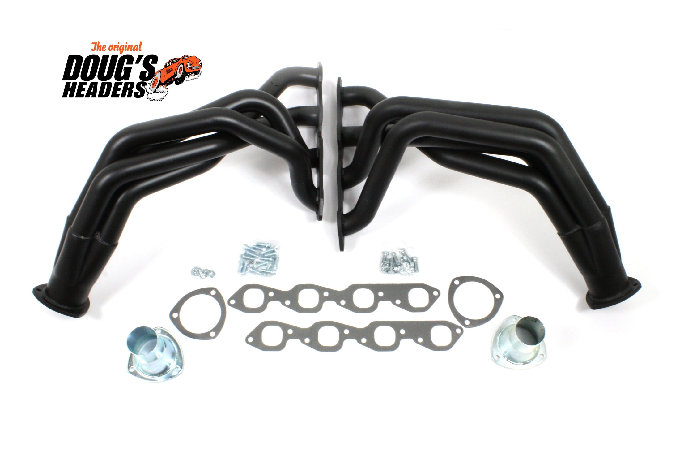 Doug's Headers D352-B 2" Tri-5 Header Chevrolet Passenger Car/Wagon Big Block Chevrolet 55-57 Hi-Temp Black Coating