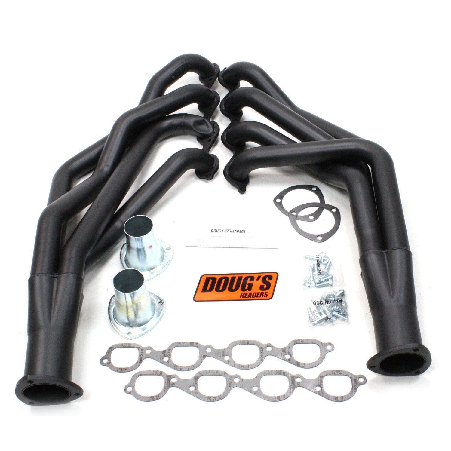 Doug's Headers D359-B 2 1/8" 4-Tube Full Length Header Chevrolet Passenger Car/Wagon 572 55-57 Hi-Temp Black Coating