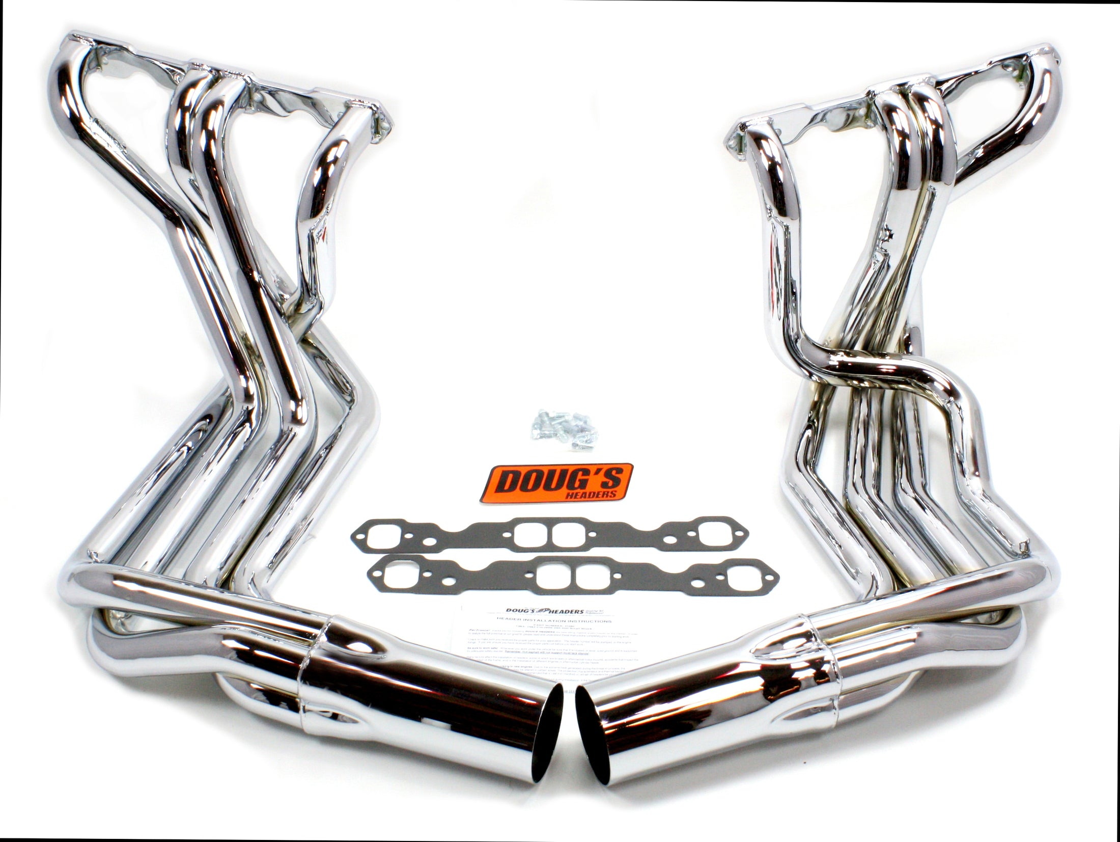 Doug's Headers D380-SS 1 7/8" 4-Tube Full Length Header Chevrolet Corvette Small Block Chevrolet 63-82 Sidemount Polished 304 Stainless Steel