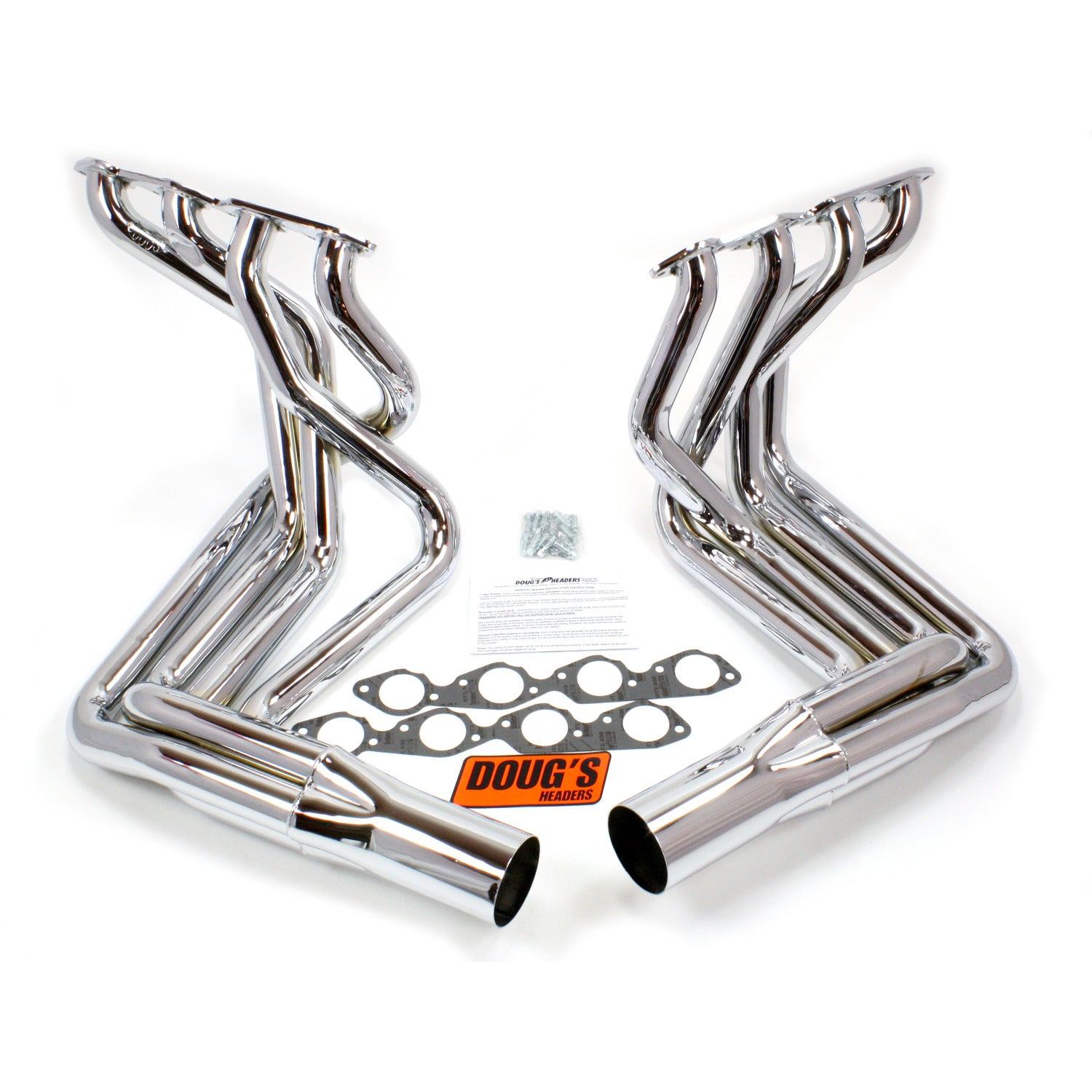 Doug's Headers D381-C 2 1/8" 4-Tube Full Length Header Chevrolet Corvette Big Block Chevrolet 63-82 Sidemount Chrome