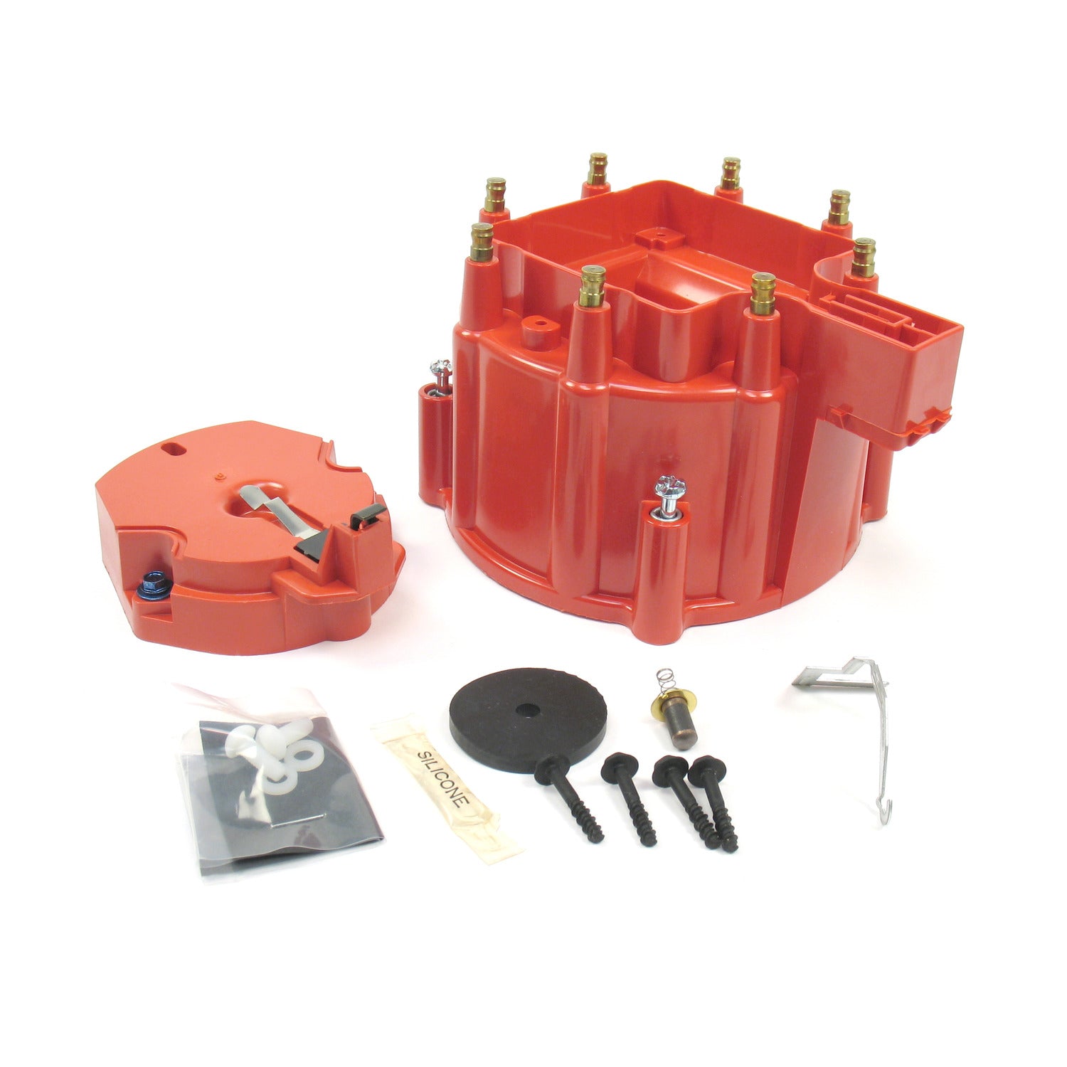 PerTronix D4001 Flame-Thrower HEI Distributor Cap and Rotor Kit Red