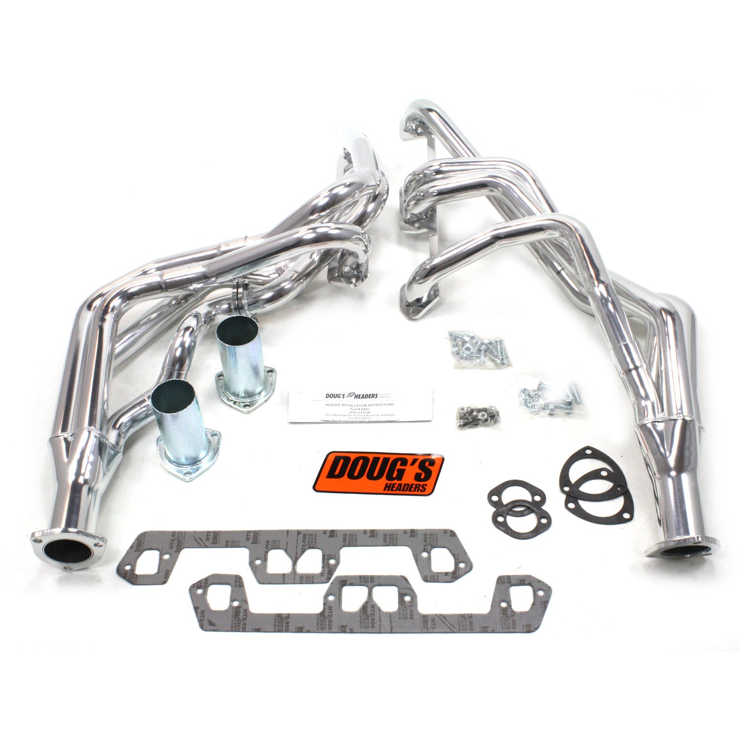 Doug's Headers D450 1 5/8" 4-Tube Full Length Header Mopar Dart Small Block Mopar 63-66 Metallic Ceramic Coating