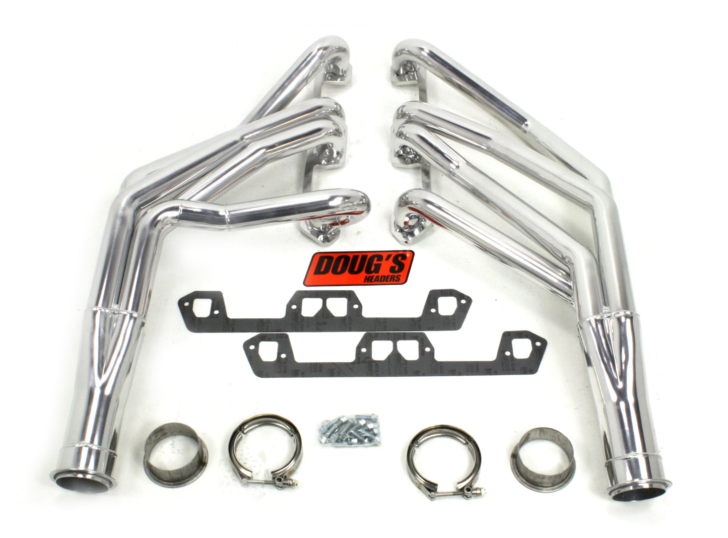 Doug's Headers D454 1 3/4" 4-Tube Full Length Header Mopar A Body Small Block Mopar 63-66 for use with Alter-K-Tion aftermarket replacement K member with V-Band collector flange Metallic Ceramic Coated