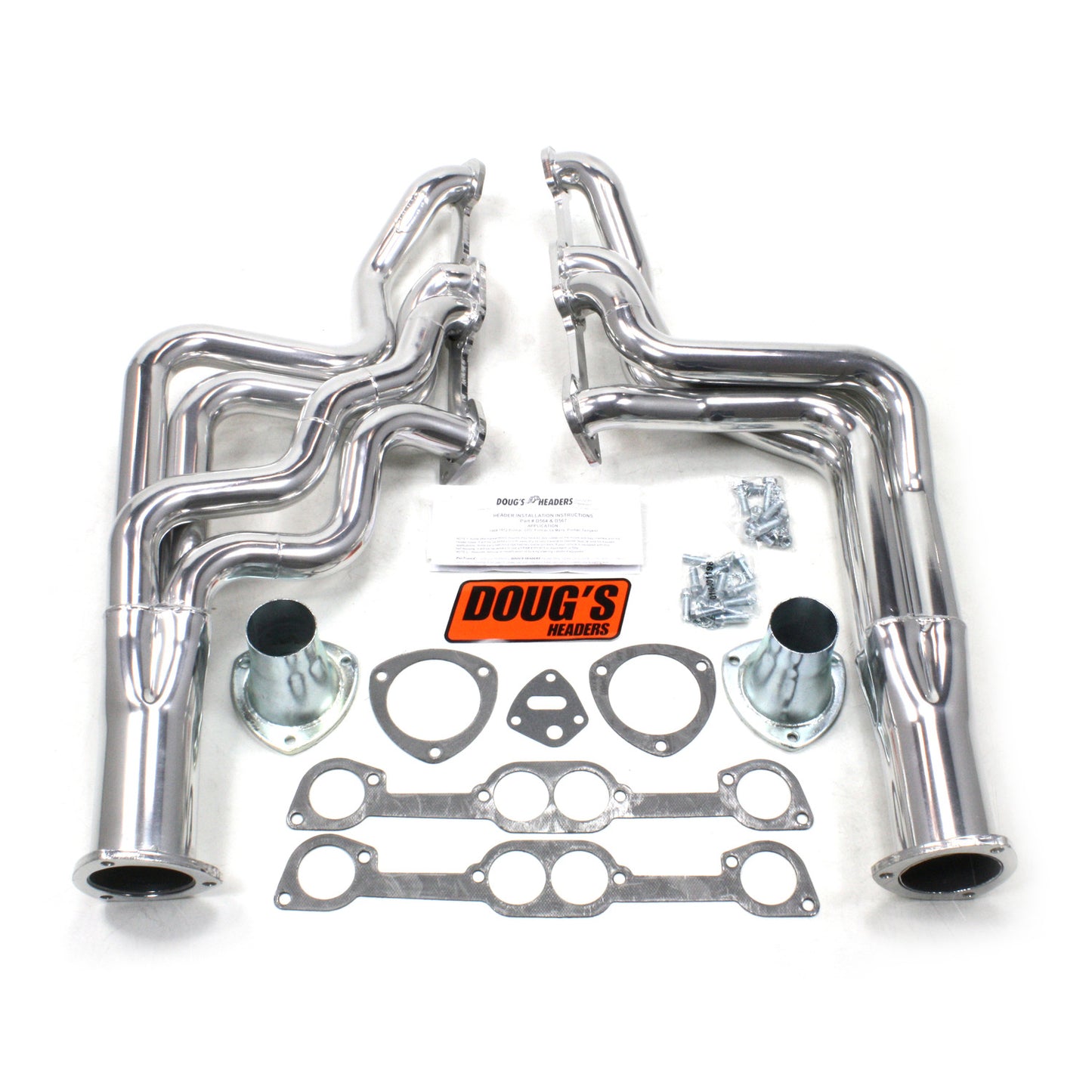 Doug's Headers D567 1 7/8" 4-Tube Full Length Header Pontiac GTO 326-455 64-72 Metallic Ceramic Coating