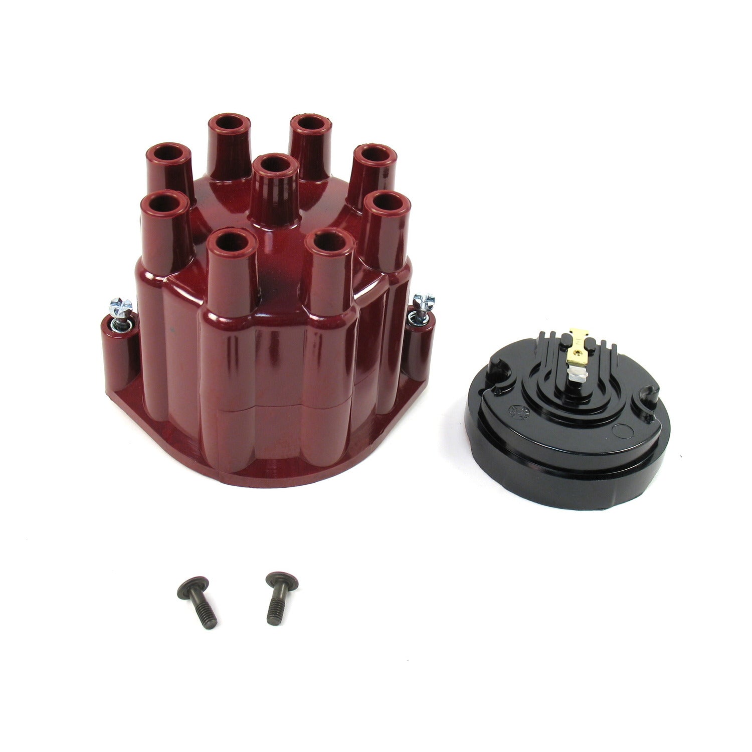 PerTronix D600701 Cap Red and Rotor 8 cylinder Flame-Thrower Billet Distributor