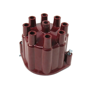 Replacement Distributor Cap for 8 Cylinder Automotive Billet Distributors - Red / Female (Service Part Only)