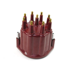 Replacement Distributor Cap for 8 Cylinder Marine Billet Distributors - Red / Male (Service Part Only)
