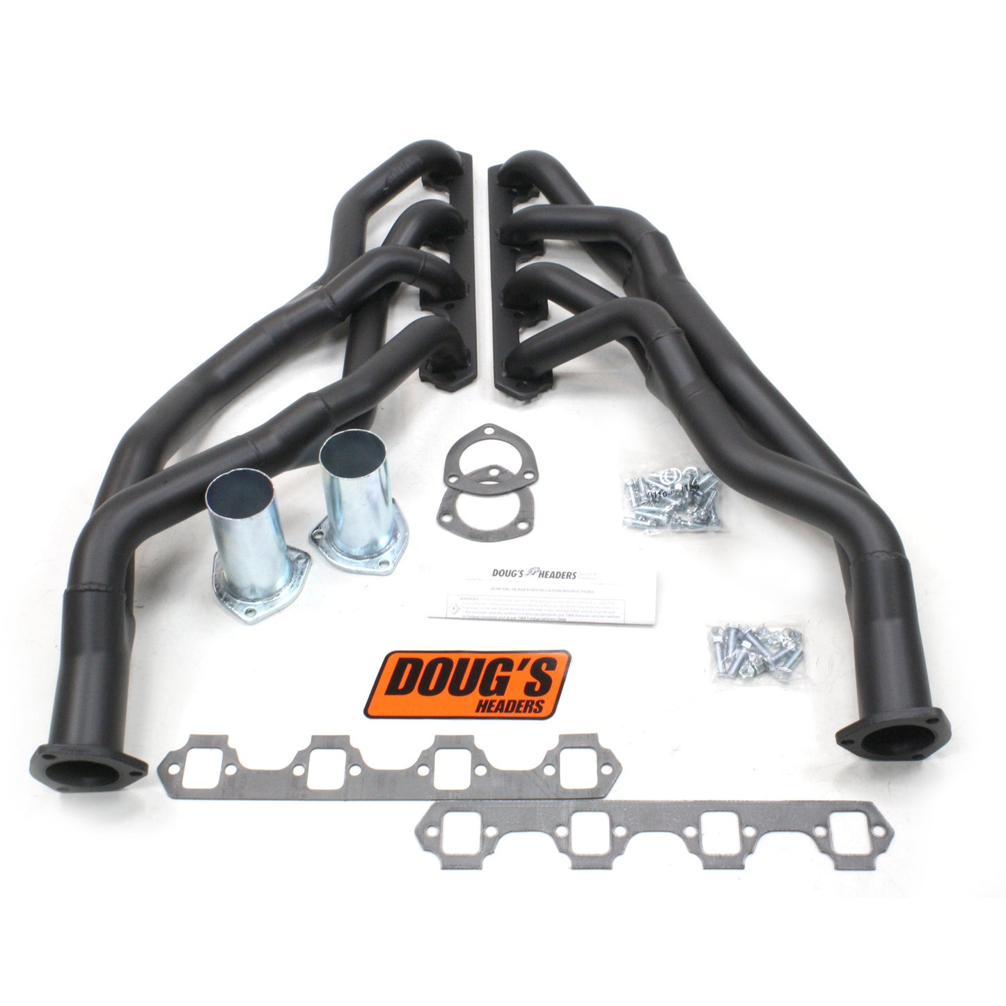 Doug's Headers D661Y-B 1 5/8" Tri-Y Header Ford 64 1/2-70 Mustang, 67-68 Cougar, 62-65 Ranchero, 60-65 Falcon and Comet Small Block Ford with TCI and similar Mustang II front suspension rack conversions Hi-Temp Black Coating