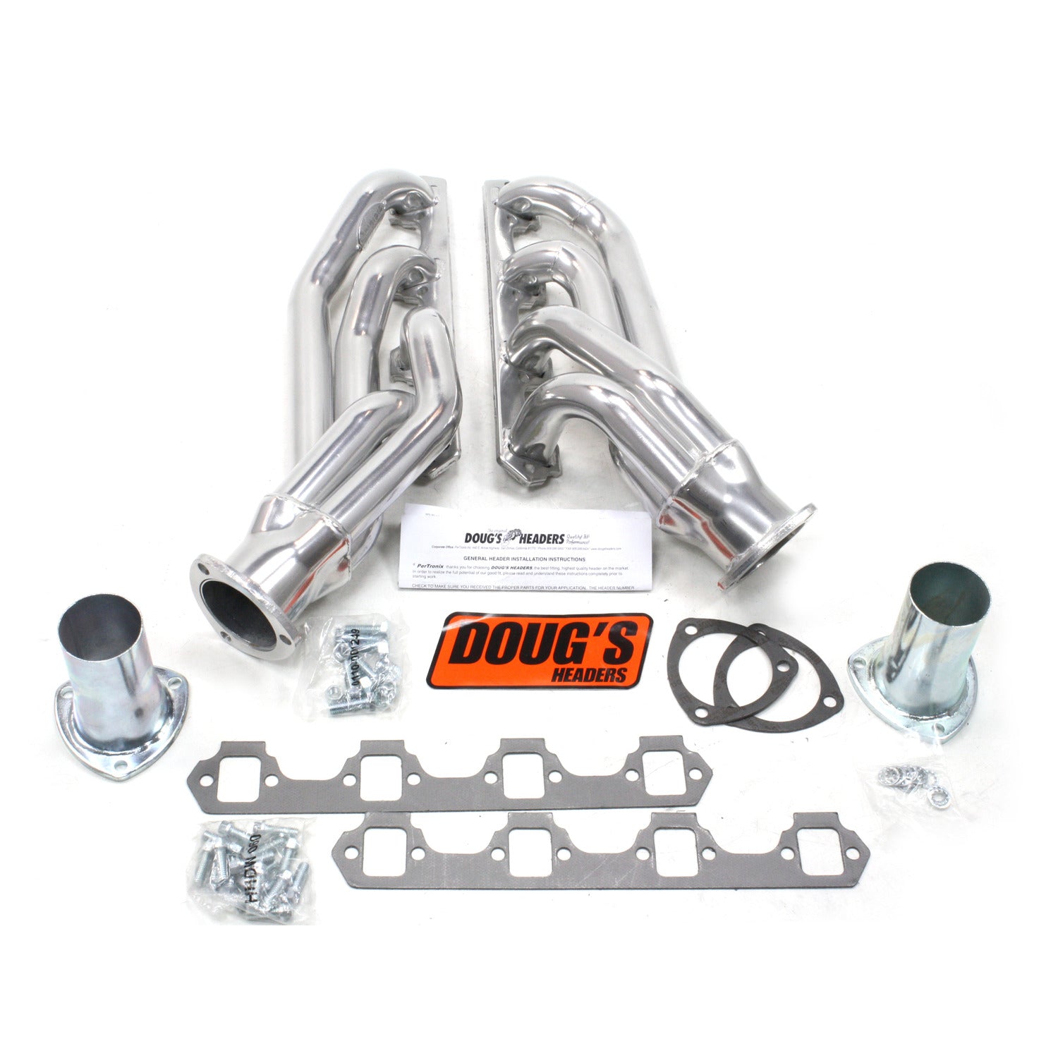 Doug's Headers D665 1 5/8" 4-Tube Shorty Header Ford Mustang Small Block Ford 64-73 Metallic Ceramic Coating