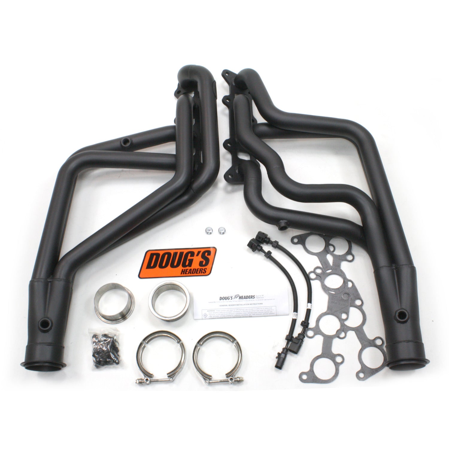 Doug's Headers D6652-B 1 3/4" 4-Tube Full Length Header Ford Mustang 64-73 Fairlane 66-67 Falcon 60-65 Cougar 67-68 Coyote 5.0 Swap Hi-Temp Black Coating