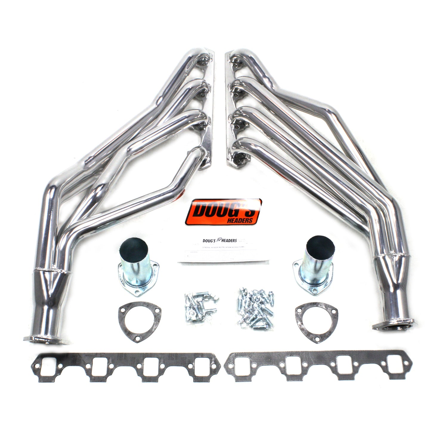 Doug's Headers D668 1 5/8" 4-Tube Full Length Header Ford Mustang Small Block Ford 64-73 Metallic Ceramic Coating