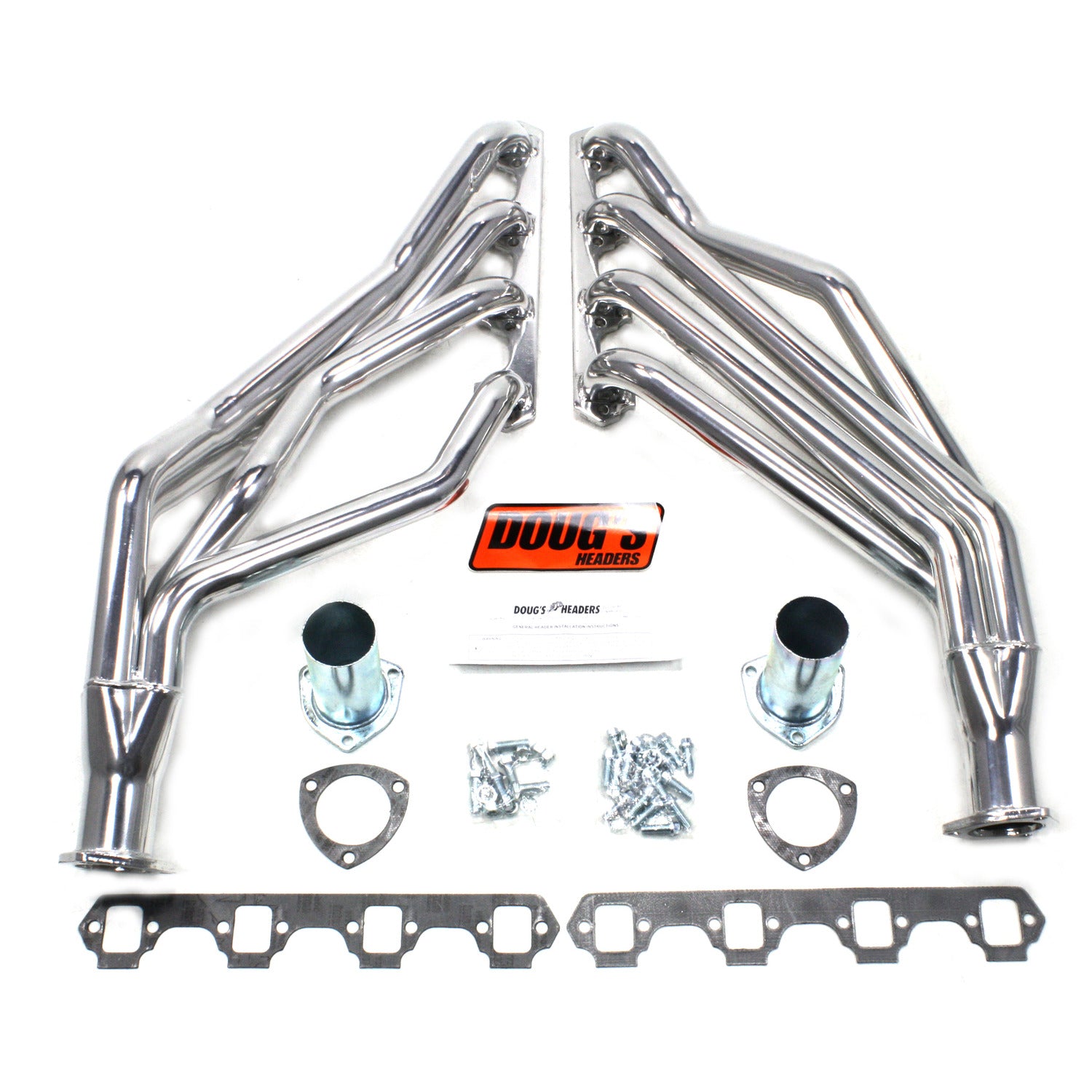 Doug's Headers D668 1 5/8" 4-Tube Full Length Header Ford Mustang Small Block Ford 64-73 Metallic Ceramic Coating