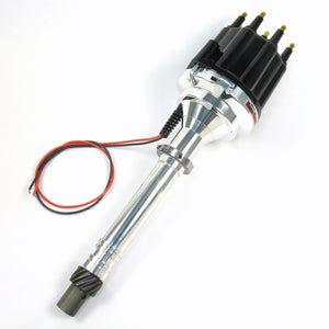 PerTronix D7105810 Flame-Thrower Electronic Distributor Billet Chevrolet Small Block/Big Block Slip Collar with Ignitor III Non Vacuum Black Cap