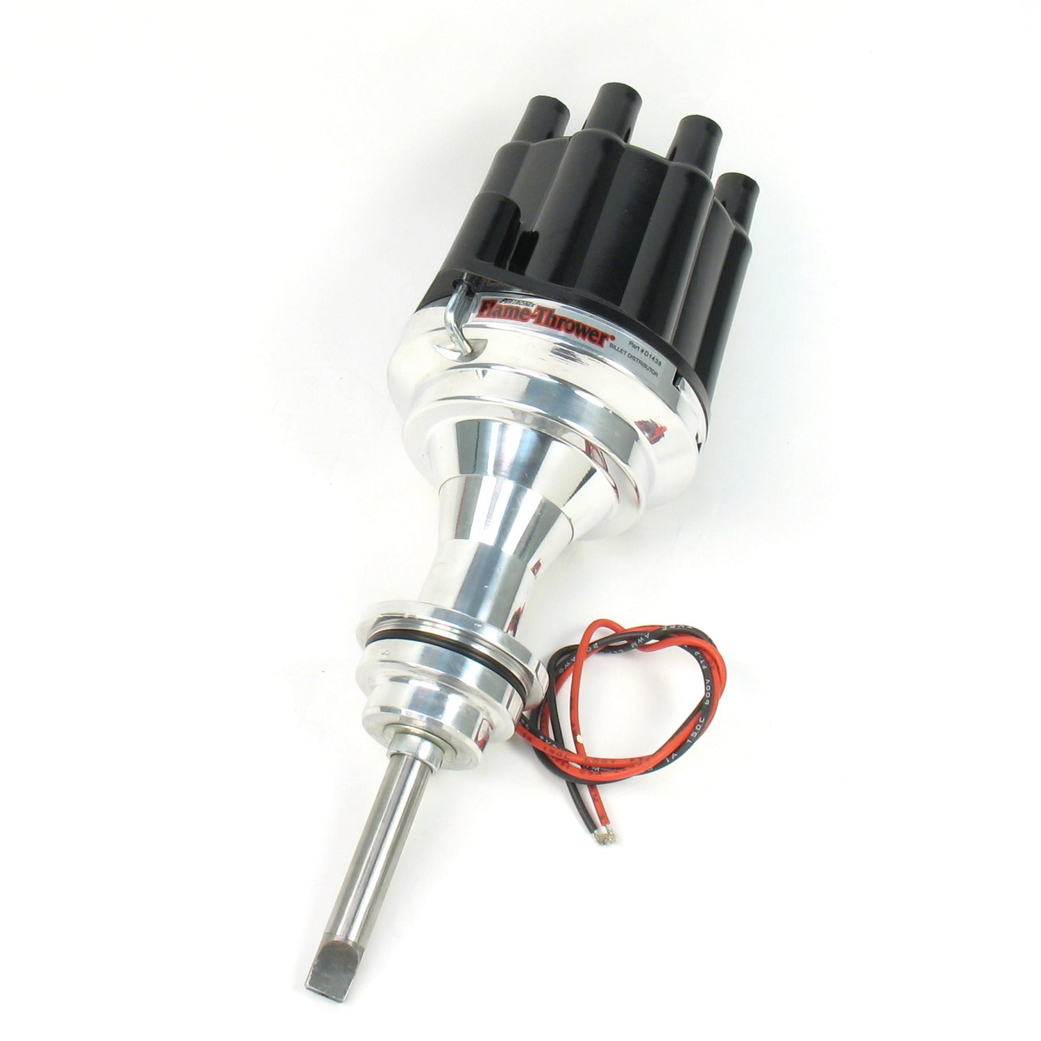 PerTronix D7143800 Flame-Thrower Electronic Distributor Billet Chrysler/Dodge/Plymouth 426-440 with Ignitor III Non Vacuum Black Cap