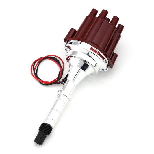 PerTronix D7160801 Flame-Thrower Electronic Distributor Billet AMC V8 with Ignitor III Non Vacuum Red Cap