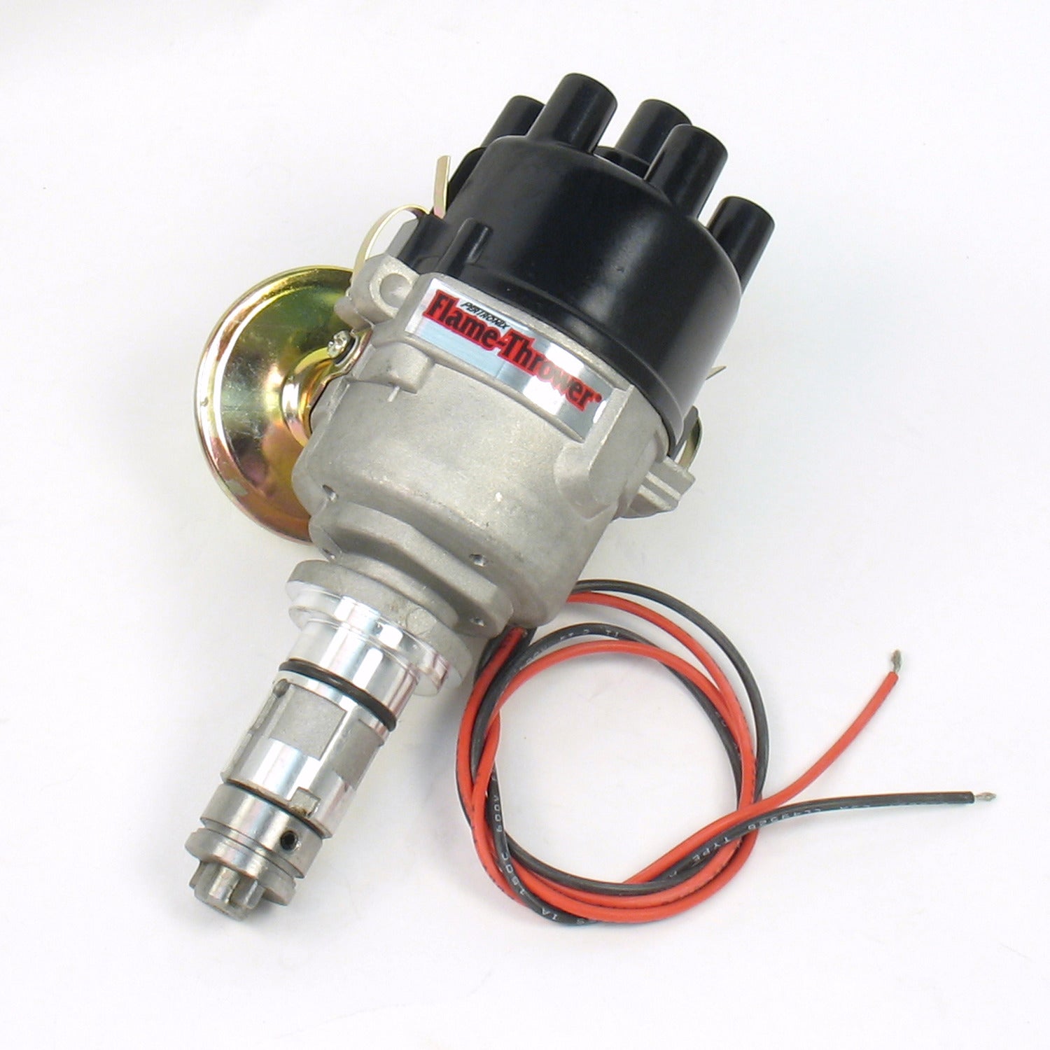 PerTronix D7170618 Flame-Thrower Electronic Distributor Top Exit Cast British A & B Plug and Play with Ignitor III Vac Adv