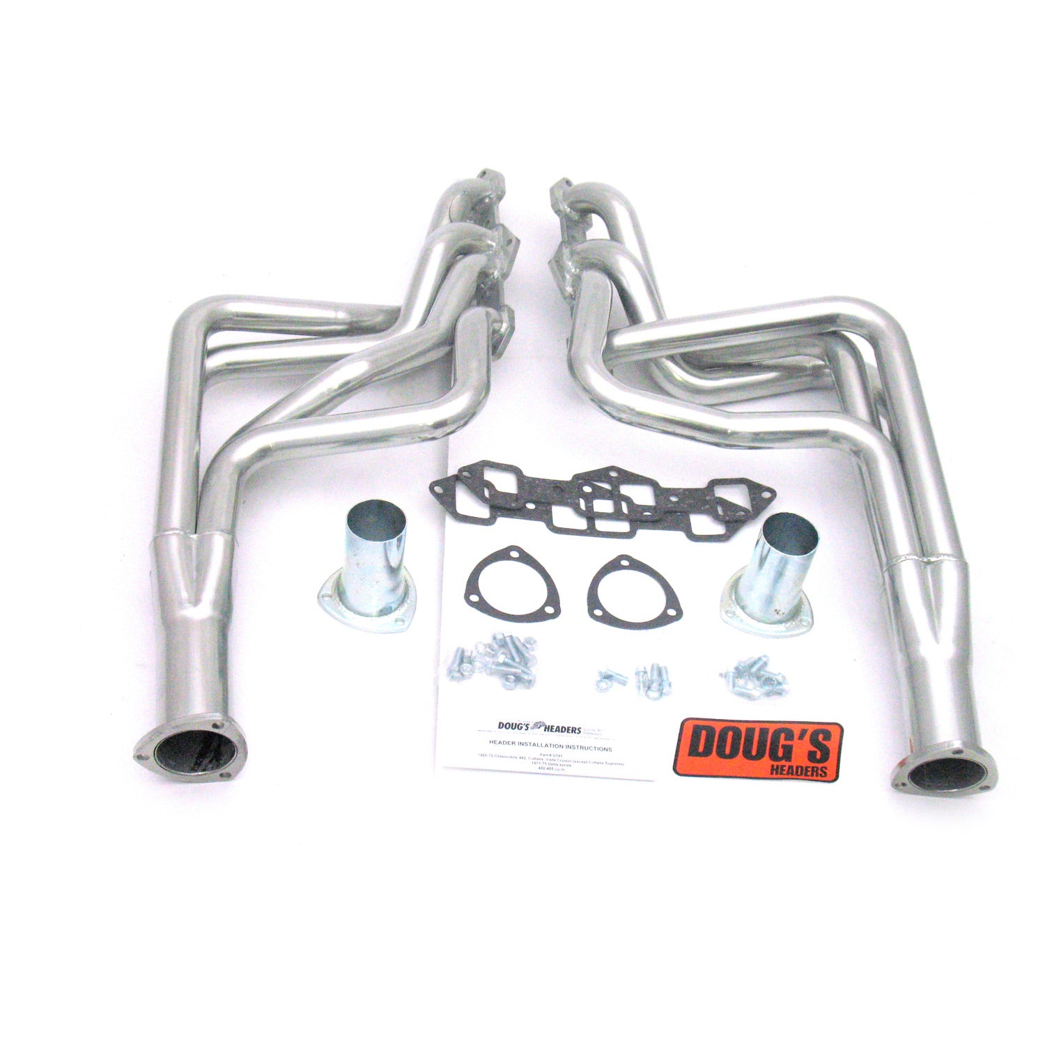 Doug's Headers D741 1 3/4" 4-Tube Full Length Header Oldsmobile Cutlass 455 65-75 Metallic Ceramic Coating