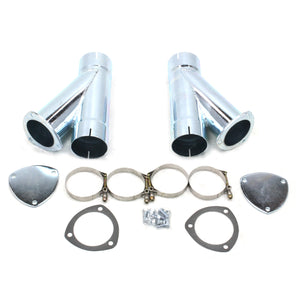 Electric Exhaust Cutout with Hook-Up Kit for 3 1/2" Tubing (Pair)