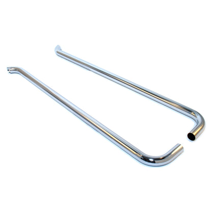 Patriot Exhaust H1260 Low-Line 2"x60" Lake Pipe Slant Style Chrome