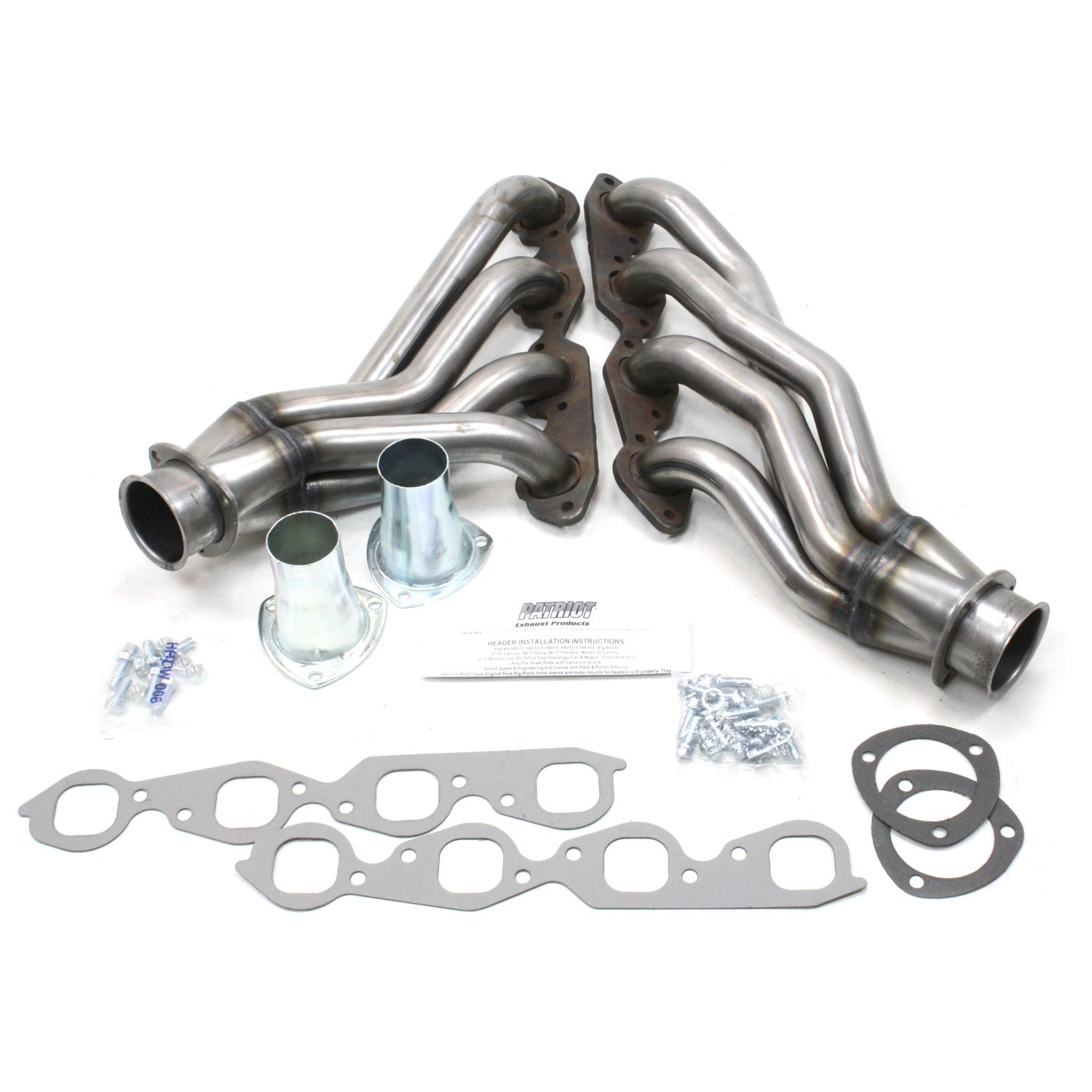 Patriot Exhaust H8012 1 3/4" Clippster Header Chevrolet Camaro Big Block Chevrolet 67-81 Raw Steel