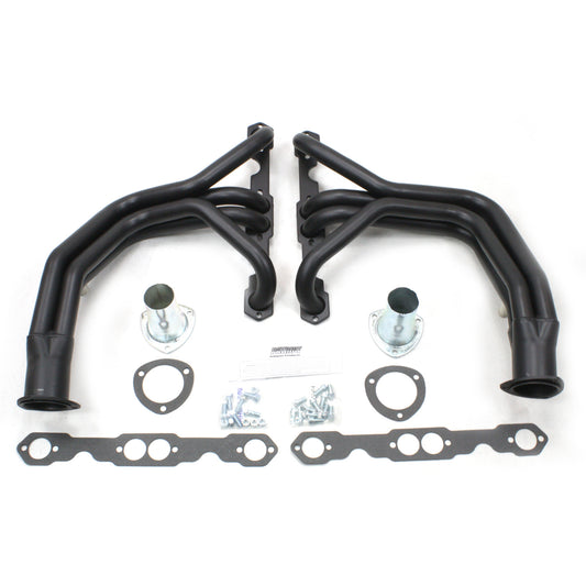 Patriot Exhaust H8018-B 1 1/2" Full Length Header Street Rod Ford Small Block Chevrolet 28-48 Hi-Temp Black Coating