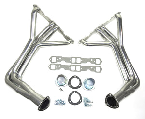 Patriot Exhaust  H8034-1 1 3/4" 4-Tube Full Length Fenderwell Header Chevrolet Pass Small Block Chevrolet 55-57 Metallic Ceramic Coating
