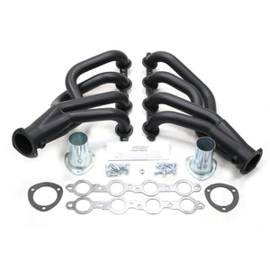 1955-57 Chevy Passenger Car/Wagon 1 3/4" Tri-5 Mid Length LS1-LS9 Engine Swap Header with Hi-Temp Black Coating