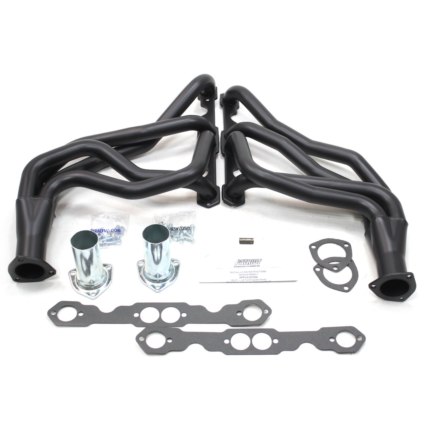 Patriot Exhaust H8049-B 1 5/8" Header Chevrolet Truck Small Block Chevrolet 67-87 Hi-Temp Black Coating