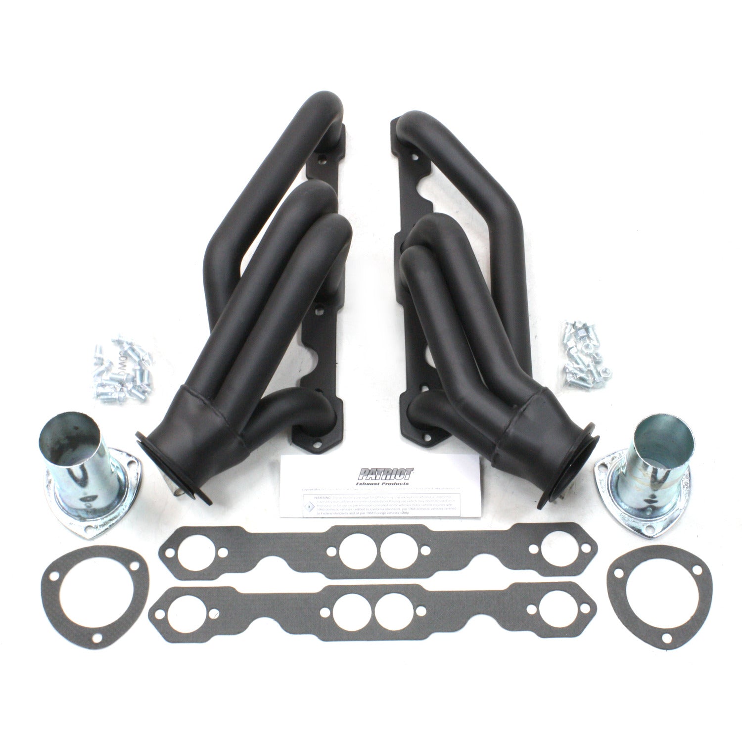 Patriot Exhaust H8063 1 5/8" Tri-5 Header Chevrolet Passenger Car/Wagon Small Block Chevrolet 55-57 Hi-Temp Black Coating