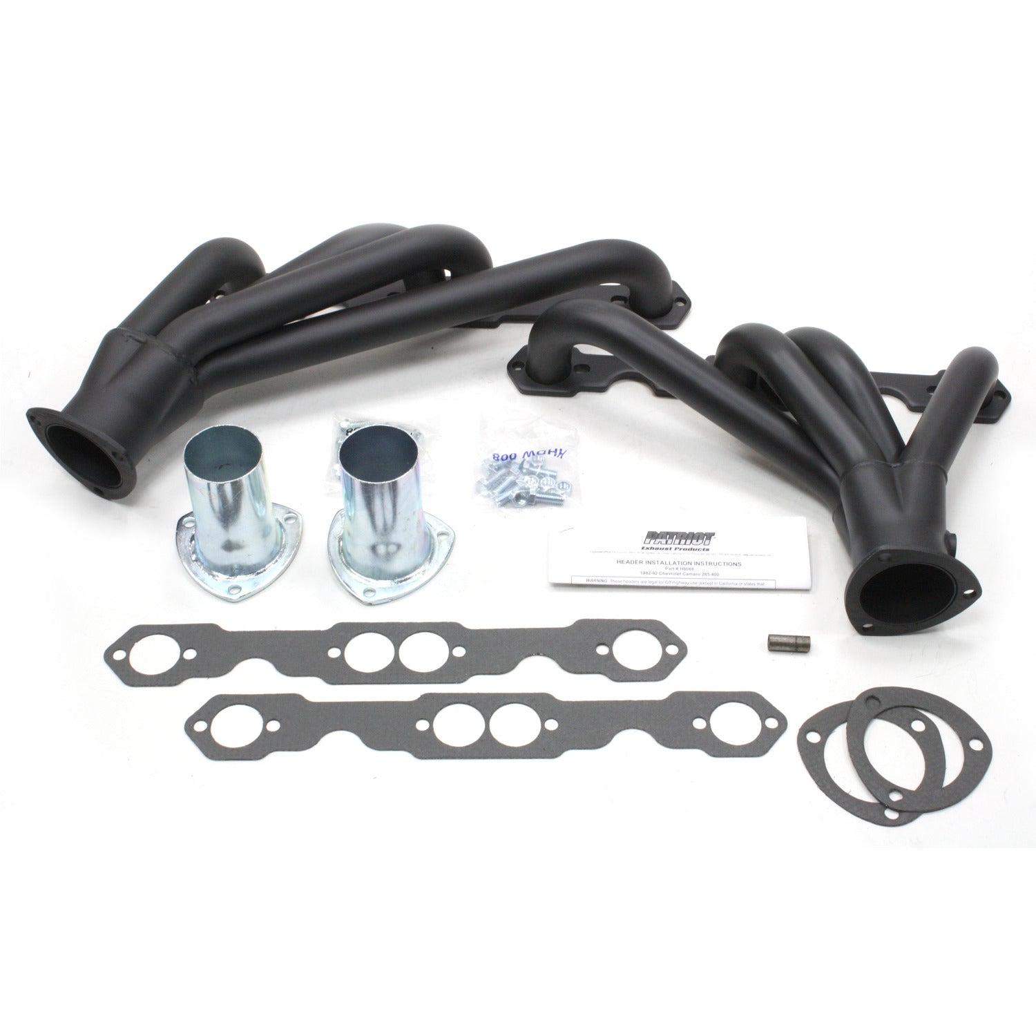 Patriot Exhaust H8068-B 1 5/8" Clippster Header Chevrolet Camaro Small Block Chevrolet 82-92 Hi-Temp Black Coating