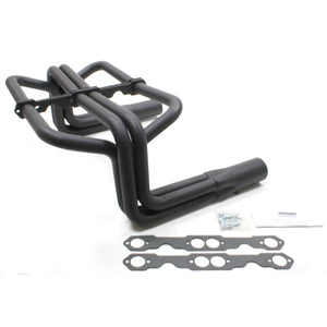 Patriot Exhaust H8071-B 1 5/8"x3 1/2" Roadster Header Street Rod Hi-Boy Small Block Chevrolet Hi-Temp Black Coating