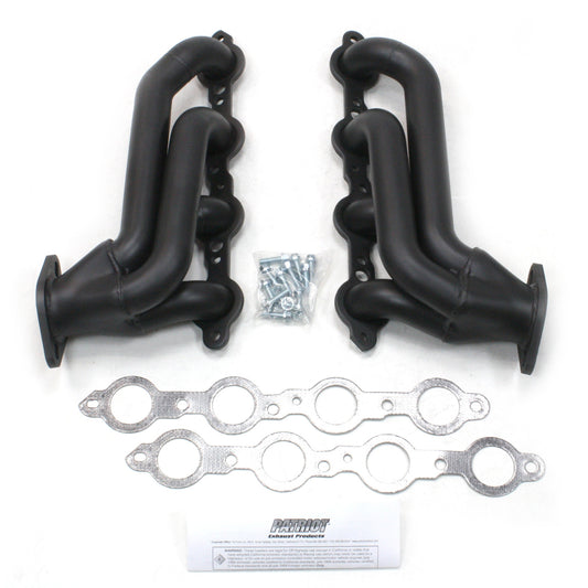 Patriot Headers H8080-B 1 3/4" 4-Tube Replacement Header for GM E-Rod LS Engine Swaps Bolts Directly to the E-Rod Catalytic Converters Hi-Temp Black Coating