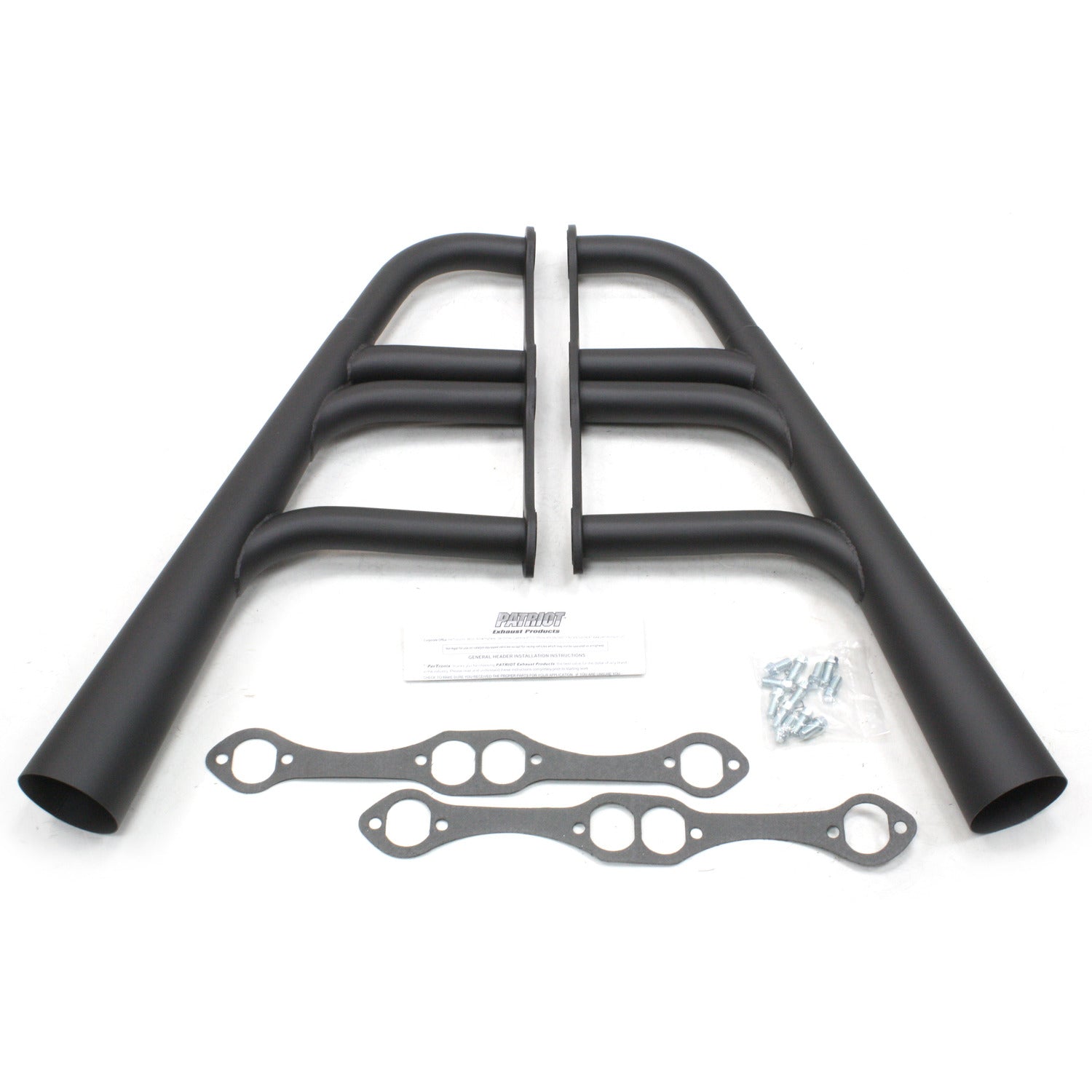 Patriot Exhaust H8084 1 5/8"x3 1/2" Traditional Lakester Header Street Rod  Small Block Chevrolet Hi-Temp Black Coating