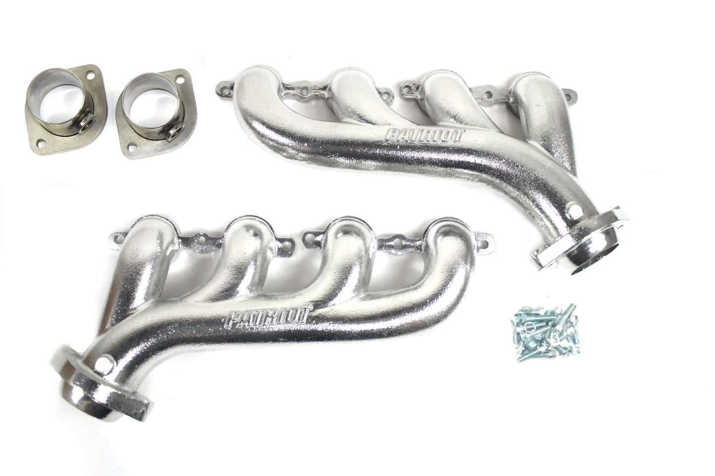 Patriot Headers H8097-1 1 5/8" Cast Tubular Manifolds for GM LS Engines (except LS7 and LS9) for Engine Swap applications and validated fitment on 70-81 GM F-Bodies, 82-88 GM G-Bodies and 68-72 GM A-Bodies Metallic Silver Ceramic finish