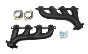 Patriot Headers H8097-B 1 5/8" Cast Tubular Manifolds for GM LS Engines (except LS7 and LS9) for Engine Swap applications and validated fitment on 70-81 GM F-Bodies, 82-88 GM G-Bodies and 68-72 GM A-Bodies Hi-Temp Black Coating