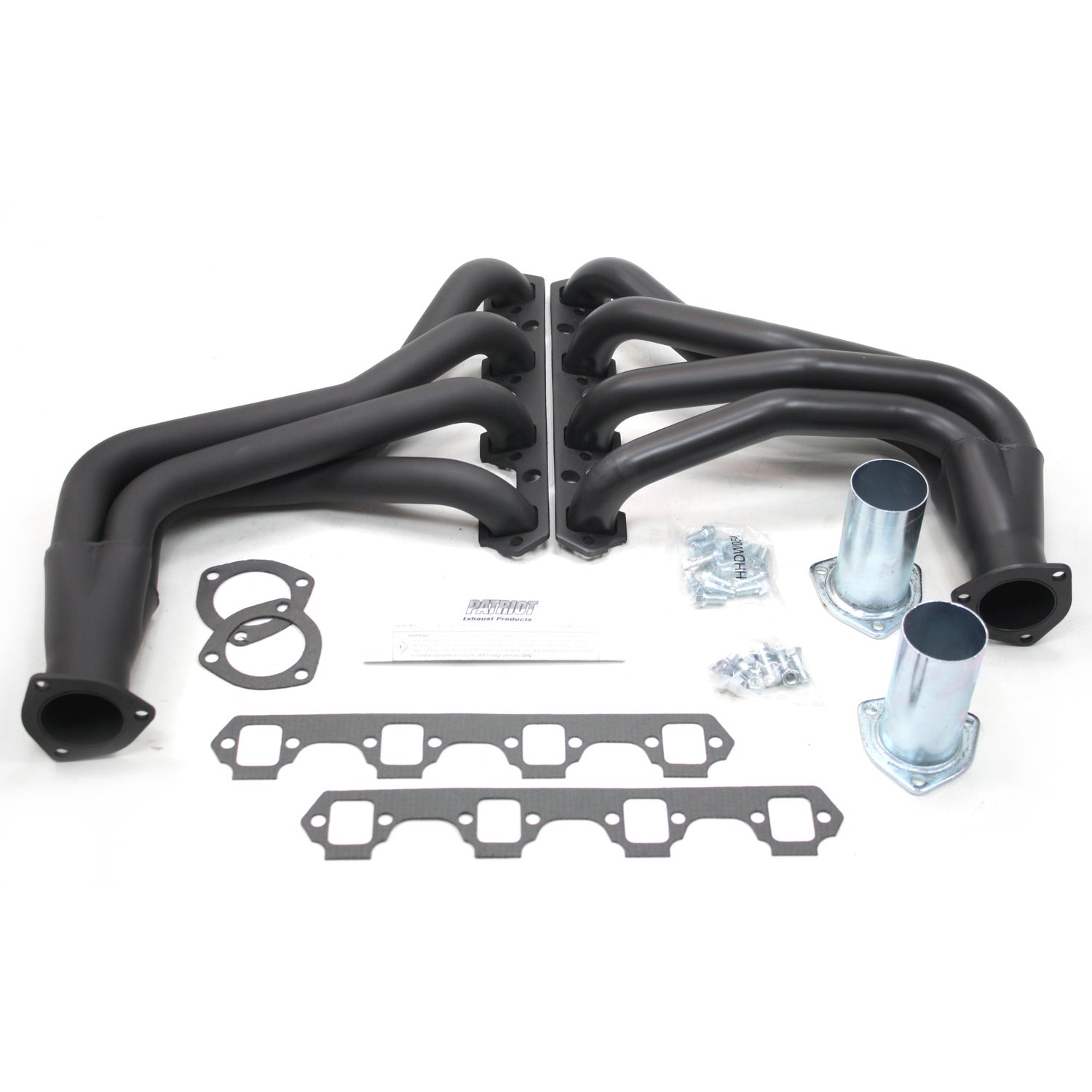 Patriot Exhaust H8405-B 1 5/8" Full Length Header Ford Truck Small Block Ford 65-74 Hi-Temp Black Coating