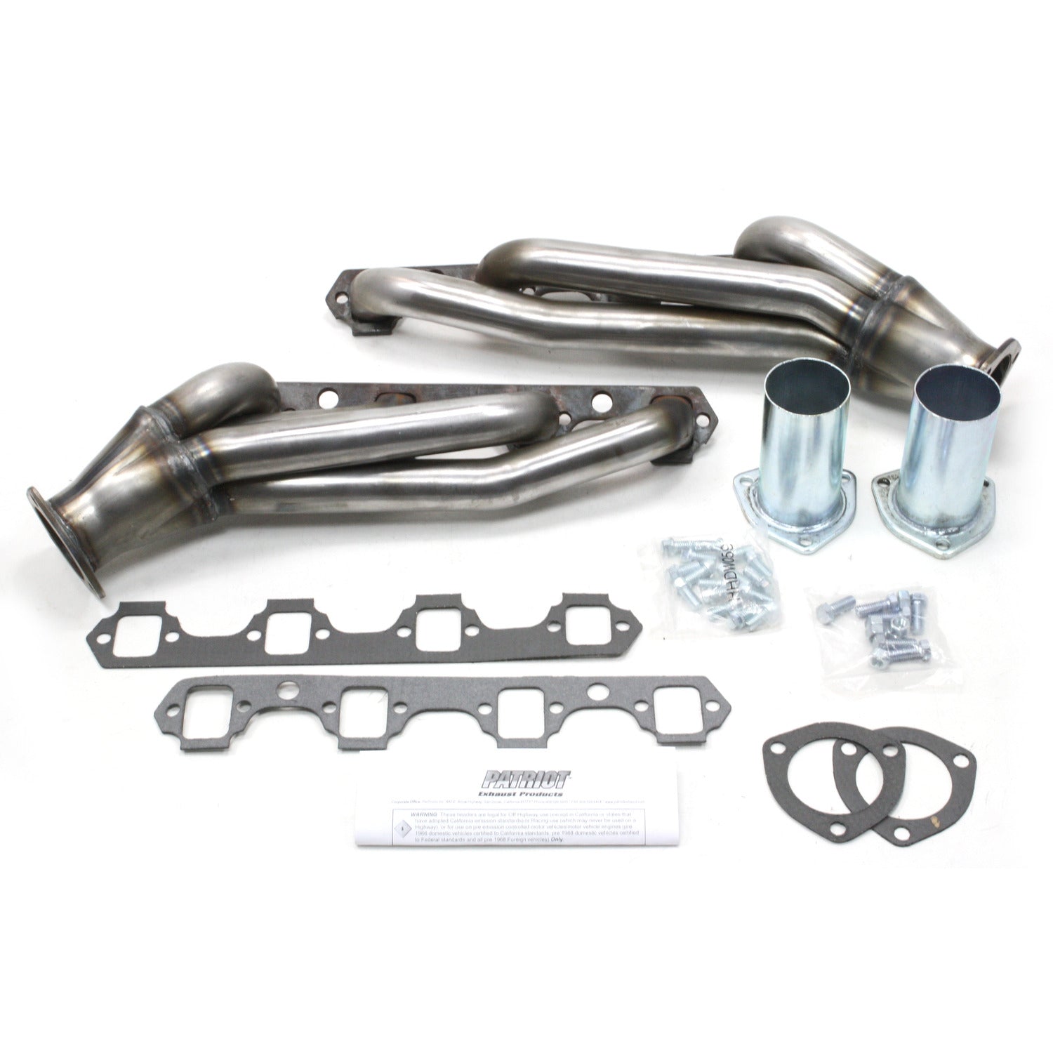 Patriot Exhaust H8420 1 5/8" Clippster Header Street Rod Universal SBF Raw Steel